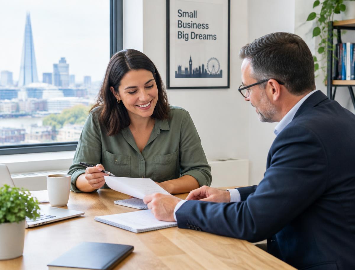 Business owner meeting with bookkeeper